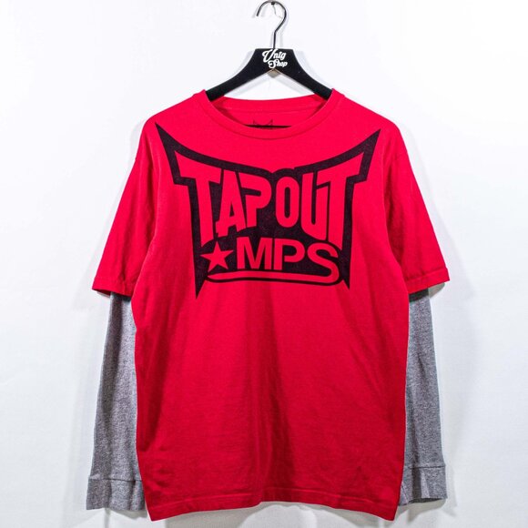 Tapout MPS Layered Thermal T-Shirt Large Y2K MMA Hipster Streetwear - Picture 1 of 6